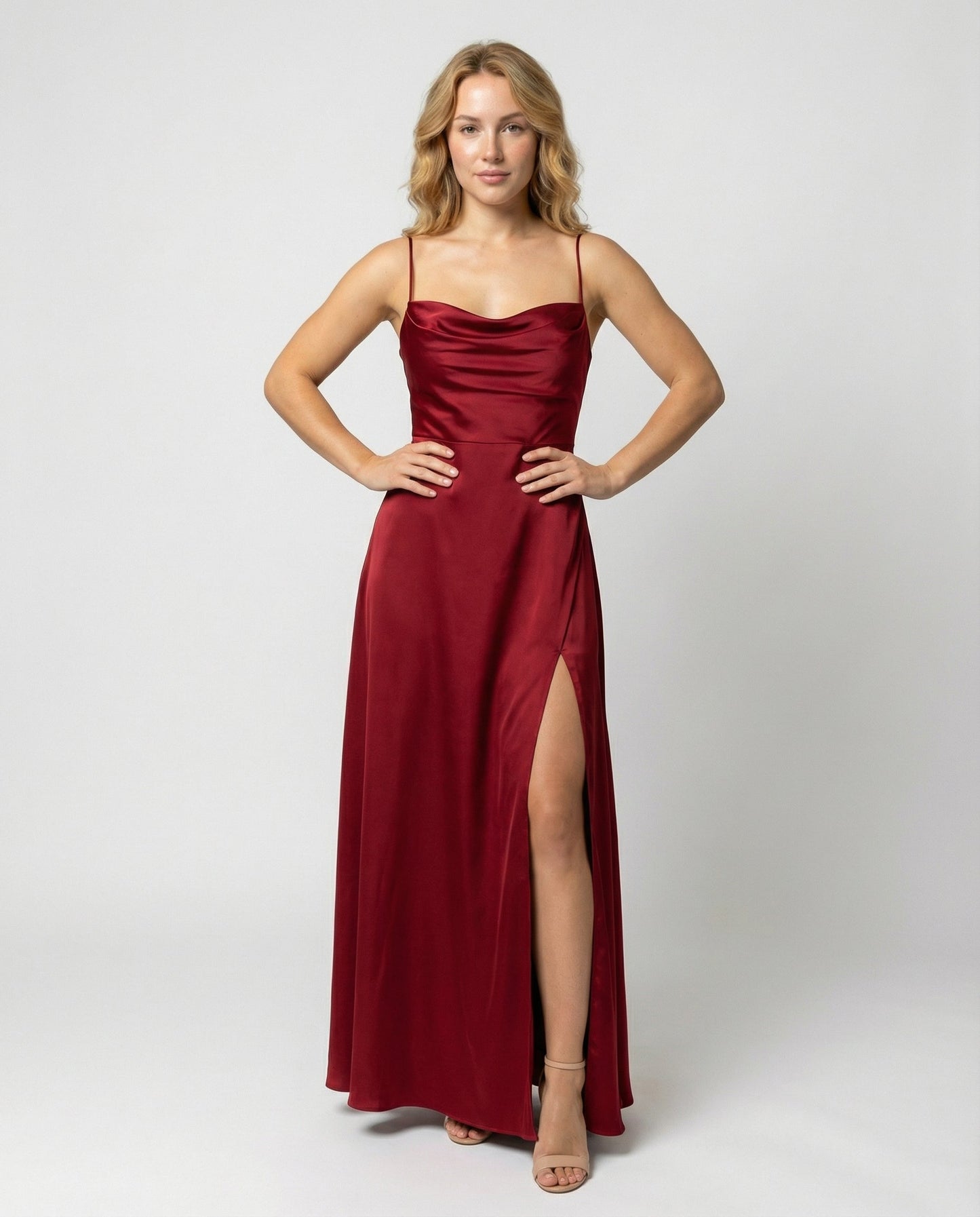 Maxi Jurk Dames Beinschlitz Elegant Casual Herfst